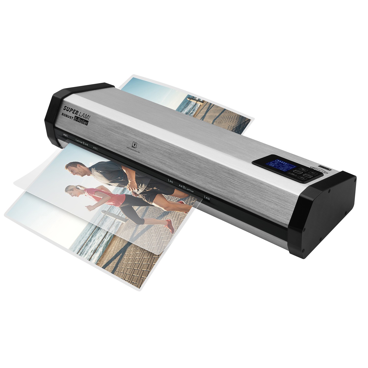 Robust 6-Roller Laminator with LCD Display