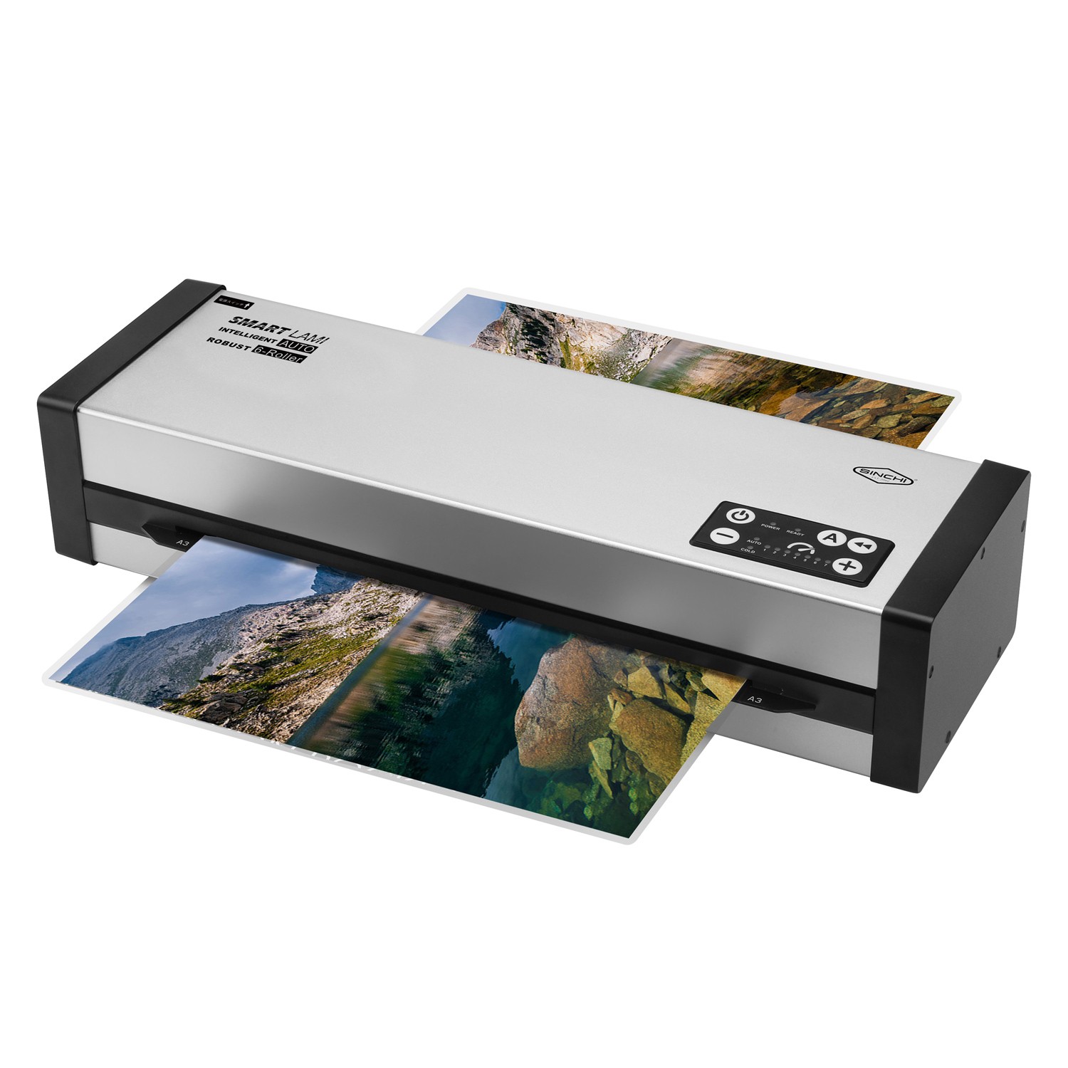 6-Roller Laminator with Patented Auto Sense & Anti-Jamming Technologies 