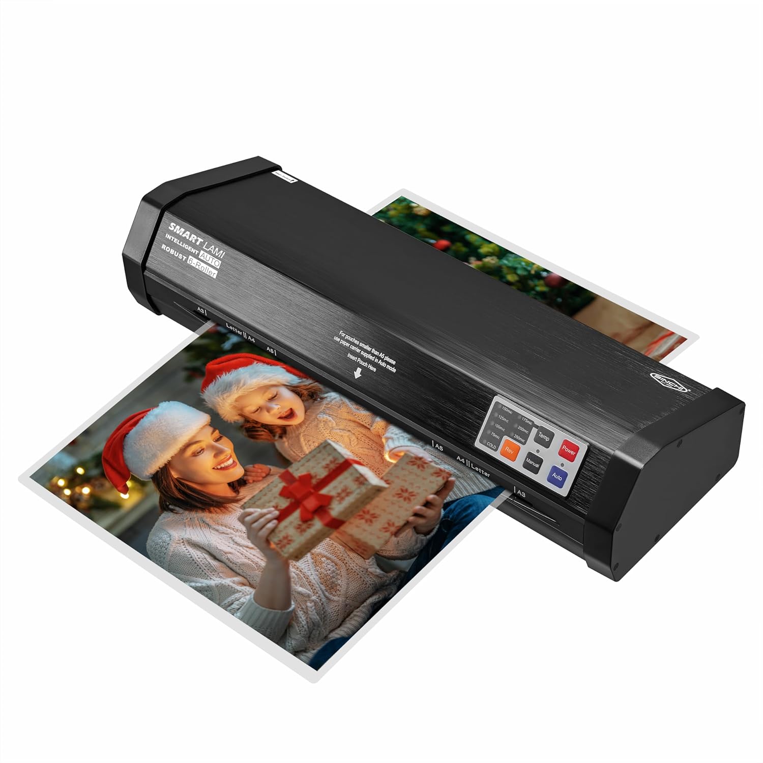 6-Roller Laminator with Patented Auto Sense & Anti-Jamming Technologies 