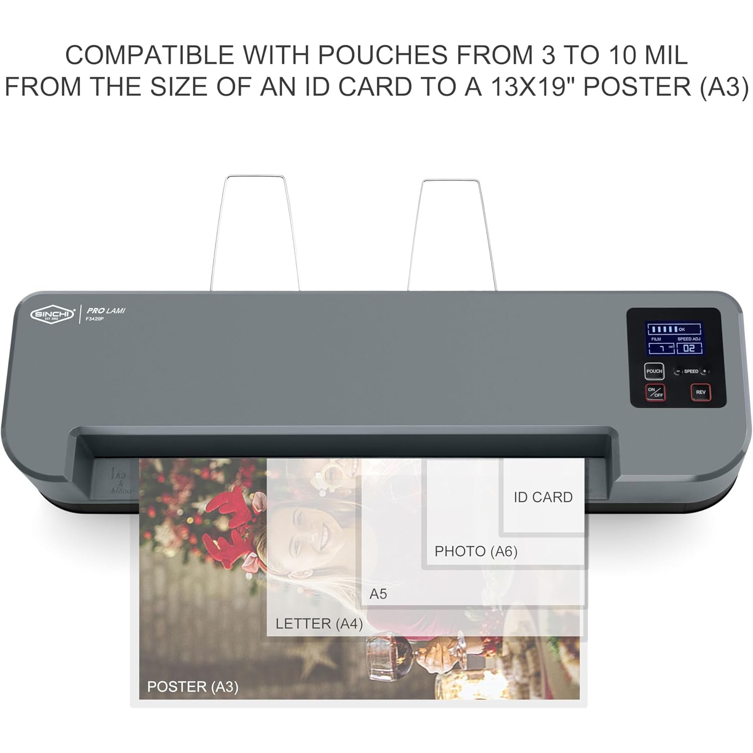 4-Roller Laminator & Foil Applicator with LCD Display 