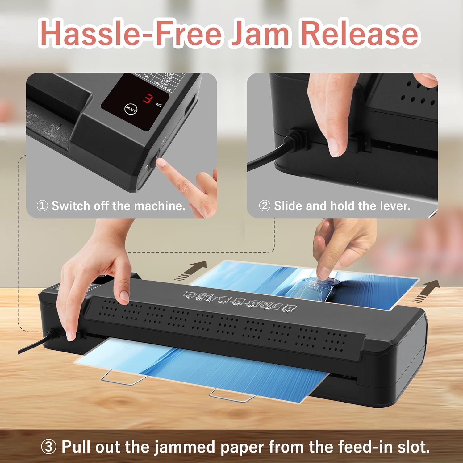 4-Roller Laminator & Foil Applicator with LED Touch Panel 