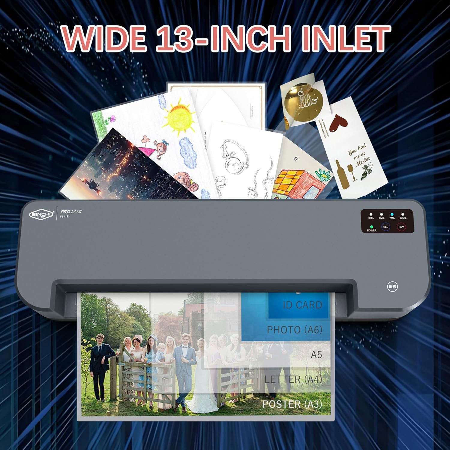 4-Roller Laminator and Foil Applicator with Auto & Electric Reverse Anti-Jam
