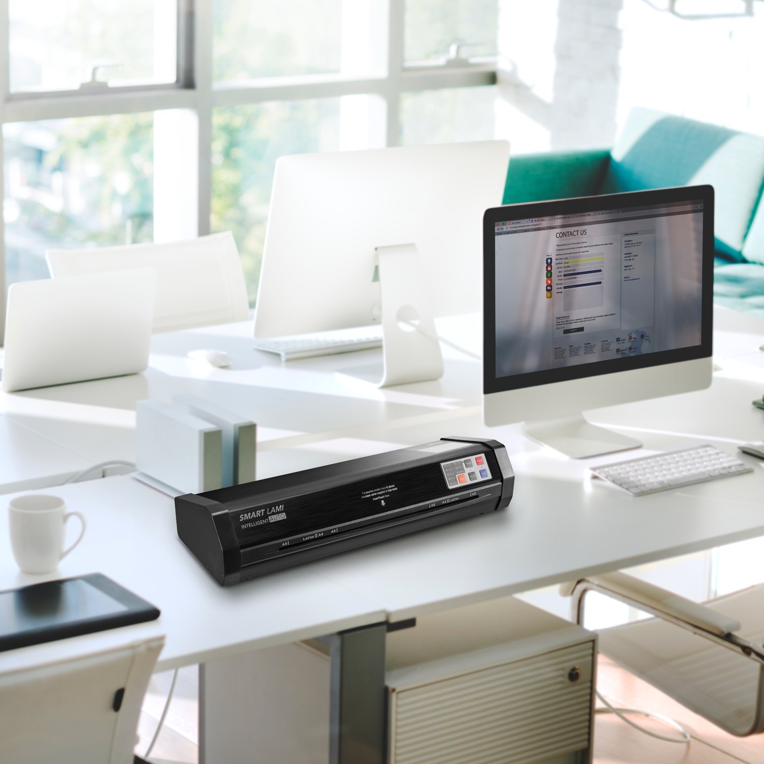 4-Roller Laminator with Patented Auto Sense & Anti-Jamming Technologies 