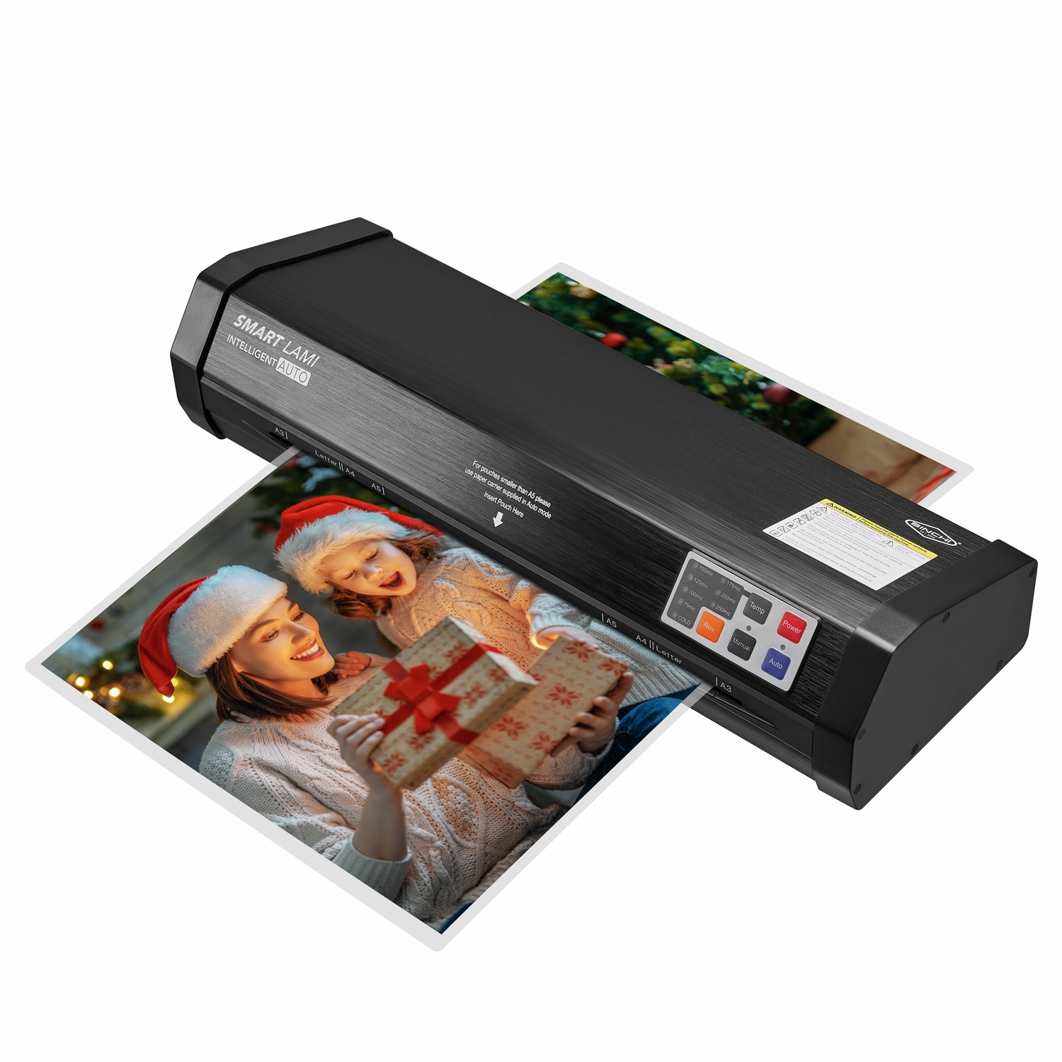 4-Roller Laminator with Patented Auto Sense & Anti-Jamming Technologies 