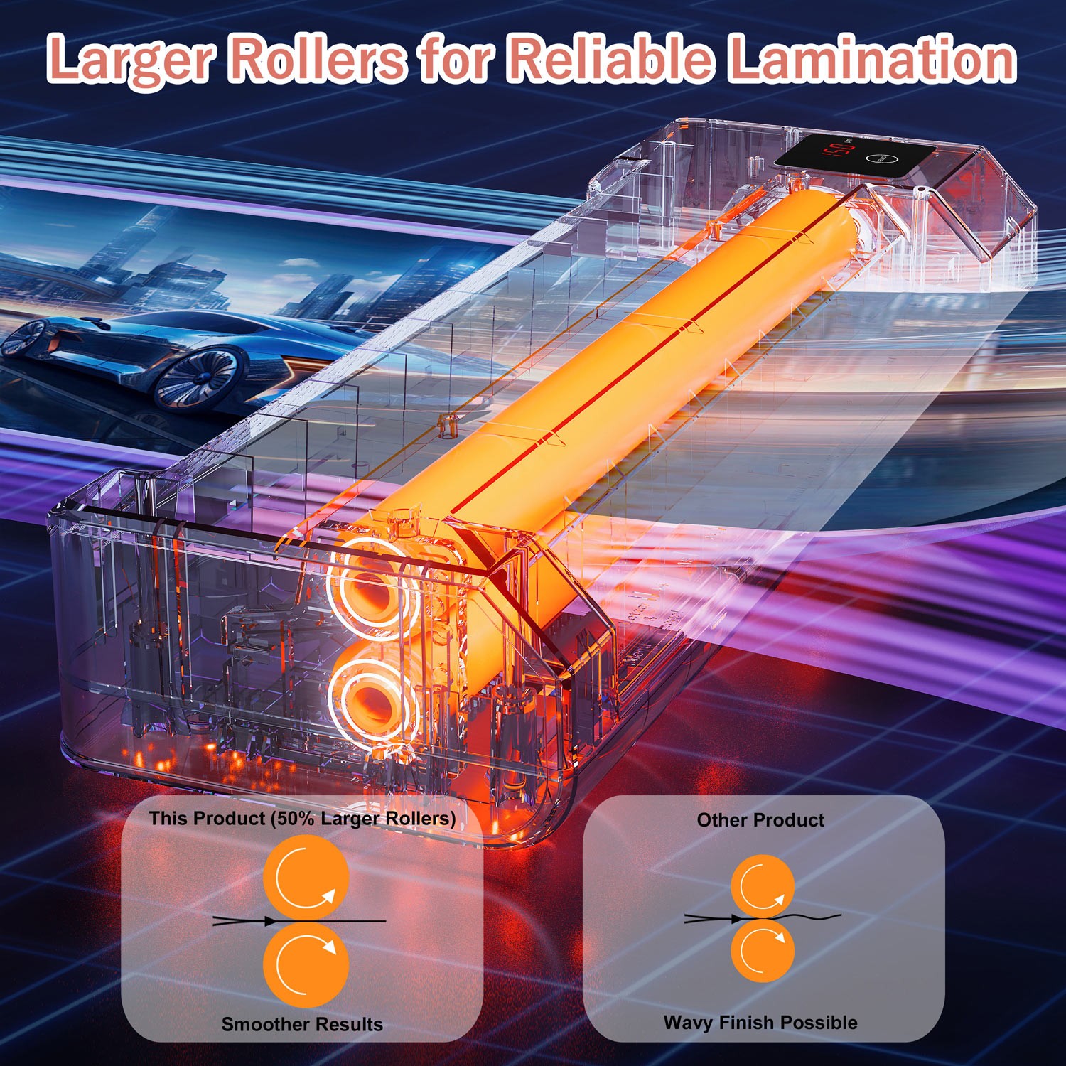 2-Large-Roller Laminator with LED Touch Panel (13-inchi / A3-size)