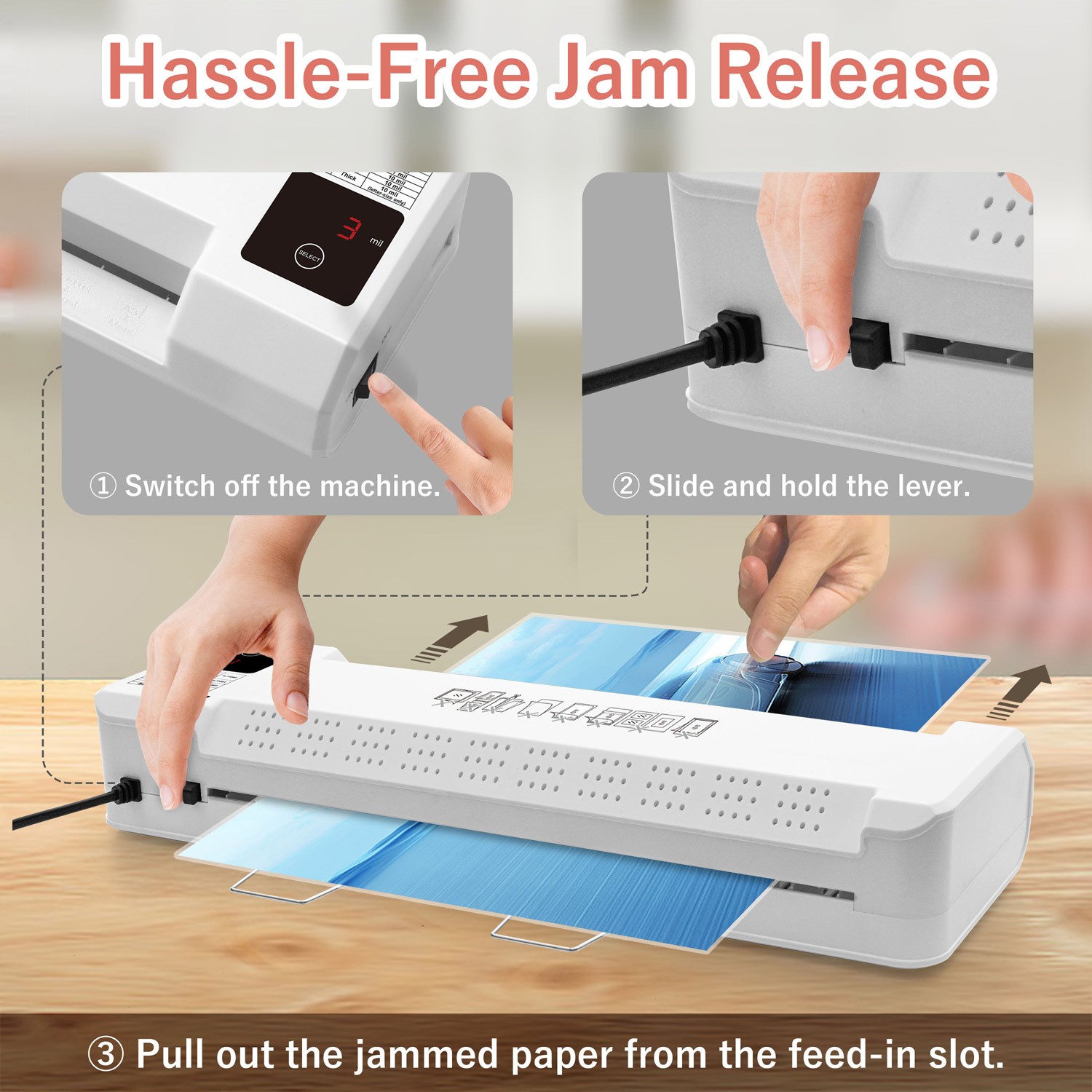 2-Large-Roller Laminator with LED Touch Panel (13-inchi / A3-size)